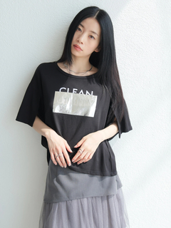 LADYMADE(レディメイド) |シルバープリントロゴTシャツ