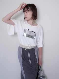 LADYMADE(レディメイド) |シルバープリントロゴTシャツ