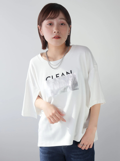 LADYMADE(レディメイド) |シルバープリントロゴTシャツ