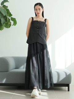 LADYMADE(レディメイド) |レイヤードキャミ×メッシュスカートセット