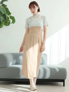 LADYMADE(レディメイド) |スリットシアーレイヤードラメニット