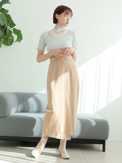 LADYMADE(レディメイド) |スリットシアーレイヤードラメニット