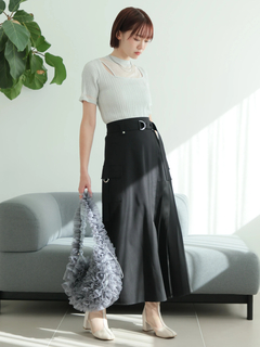 LADYMADE(レディメイド) |スリットシアーレイヤードラメニット