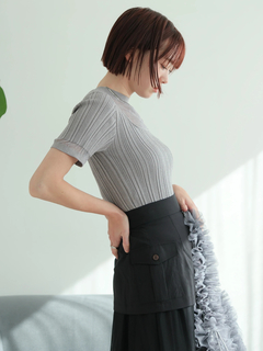 LADYMADE(レディメイド) |スリットシアーレイヤードラメニット