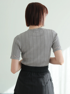 LADYMADE(レディメイド) |スリットシアーレイヤードラメニット