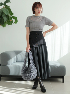 LADYMADE(レディメイド) |スリットシアーレイヤードラメニット