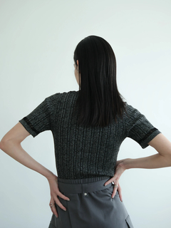 LADYMADE(レディメイド) |スリットシアーレイヤードラメニット