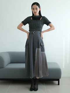 LADYMADE(レディメイド) |スリットシアーレイヤードラメニット