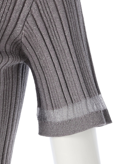 LADYMADE(レディメイド) |スリットシアーレイヤードラメニット