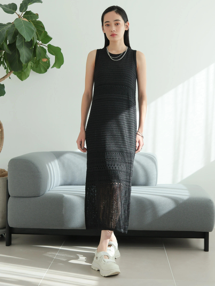 LADYMADE(レディメイド) |クロシェニットストレートワンピース