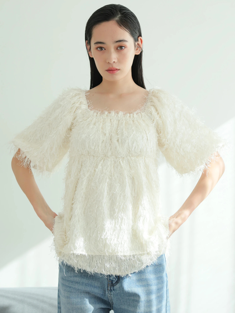 LADYMADE(レディメイド) |フリンジジャガードブラウス