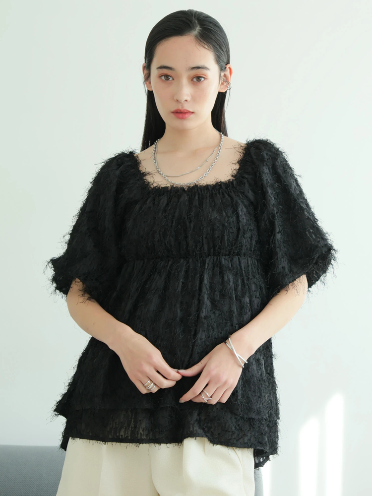 LADYMADE(レディメイド) |フリンジジャガードブラウス