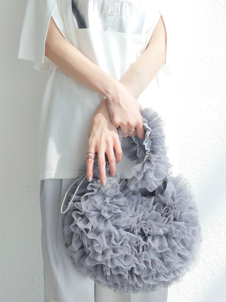 LADYMADE(レディメイド) |ラメチュールフリルドロストバッグ