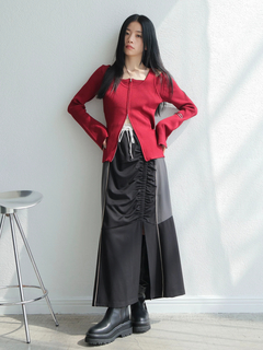 LADYMADE(レディメイド) |フロントジップレイヤードニット