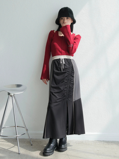 LADYMADE(レディメイド) |フロントジップレイヤードニット