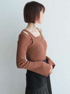 LADYMADE(レディメイド) |フロントジップレイヤードニット