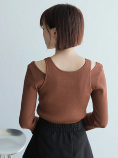 LADYMADE(レディメイド) |フロントジップレイヤードニット