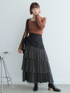 LADYMADE(レディメイド) |フロントジップレイヤードニット