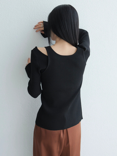 LADYMADE(レディメイド) |フロントジップレイヤードニット