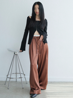 LADYMADE(レディメイド) |フロントジップレイヤードニット