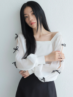 LADYMADE(レディメイド) |リボンスリーブドッキングニット
