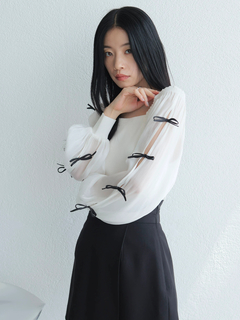 LADYMADE(レディメイド) |リボンスリーブドッキングニット