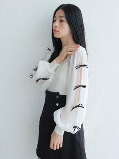 LADYMADE(レディメイド) |リボンスリーブドッキングニット