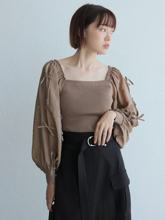 LADYMADE(レディメイド) |リボンスリーブドッキングニット