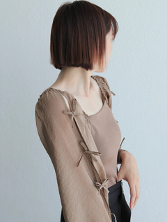 LADYMADE(レディメイド) |リボンスリーブドッキングニット