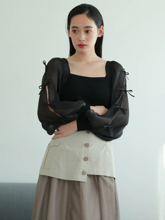 LADYMADE(レディメイド) |リボンスリーブドッキングニット