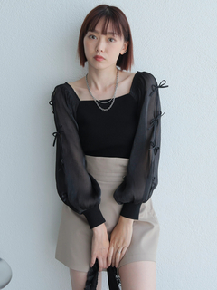 LADYMADE(レディメイド) |リボンスリーブドッキングニット