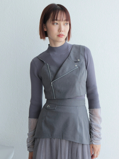 LADYMADE(レディメイド) |ライダースアシメビスチェ