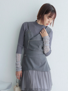 LADYMADE(レディメイド) |ライダースアシメビスチェ