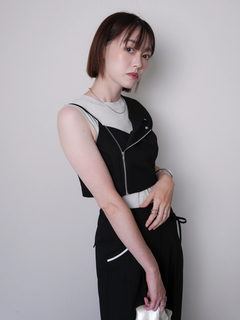 LADYMADE(レディメイド) |ライダースアシメビスチェ