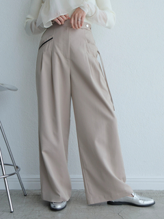 LADYMADE(レディメイド) |アシメリボンポケットタックワイドパンツ