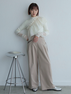 LADYMADE(レディメイド) |アシメリボンポケットタックワイドパンツ