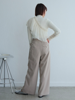 LADYMADE(レディメイド) |アシメリボンポケットタックワイドパンツ