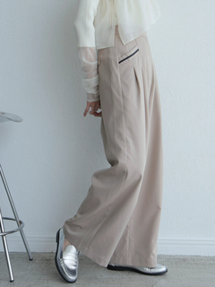 LADYMADE(レディメイド) |アシメリボンポケットタックワイドパンツ