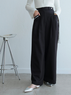 LADYMADE(レディメイド) |アシメリボンポケットタックワイドパンツ