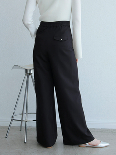 LADYMADE(レディメイド) |アシメリボンポケットタックワイドパンツ