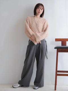 LADYMADE(レディメイド) |アシメリボンポケットタックワイドパンツ