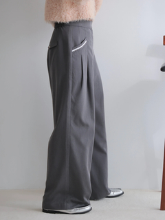 LADYMADE(レディメイド) |アシメリボンポケットタックワイドパンツ