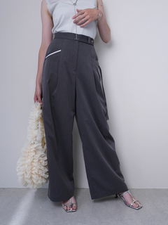 LADYMADE(レディメイド) |アシメリボンポケットタックワイドパンツ