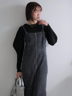 LADYMADE(レディメイド) |フロントジップラメニットジャンスカ