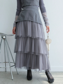 LADYMADE(レディメイド) |ラメチュールフリルティアードスカート