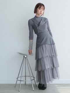 LADYMADE(レディメイド) |ラメチュールフリルティアードスカート