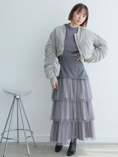 LADYMADE(レディメイド) |ラメチュールフリルティアードスカート