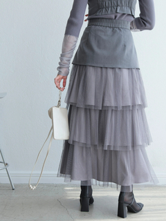 LADYMADE(レディメイド) |ラメチュールフリルティアードスカート