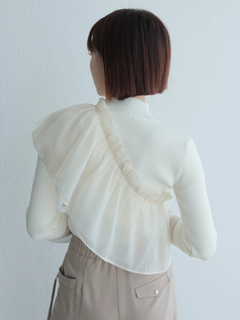 LADYMADE(レディメイド) |チュールフリル×シアーカフスリブニットセット