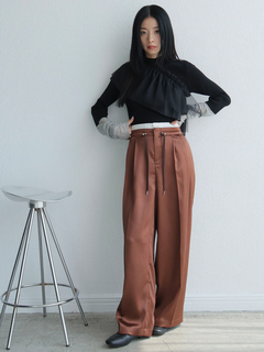 LADYMADE(レディメイド) |チュールフリル×シアーカフスリブニットセット